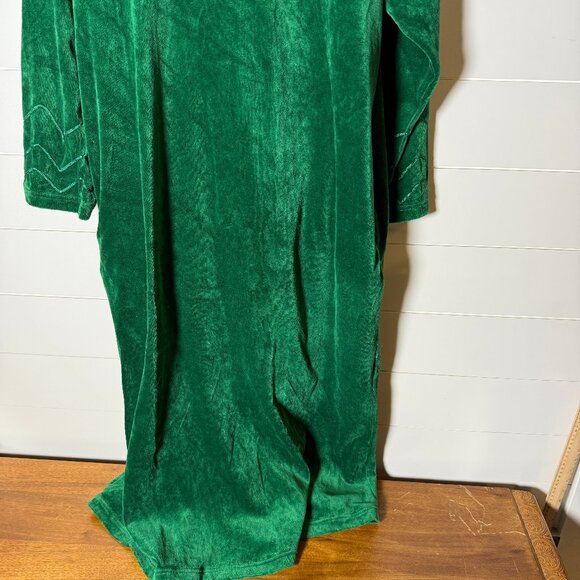 Cabernet Zip House Coat, Robe Jewel Green Full Length Size Large - Picture 3 of 7